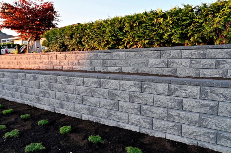 Completed Stone Retaining Wall